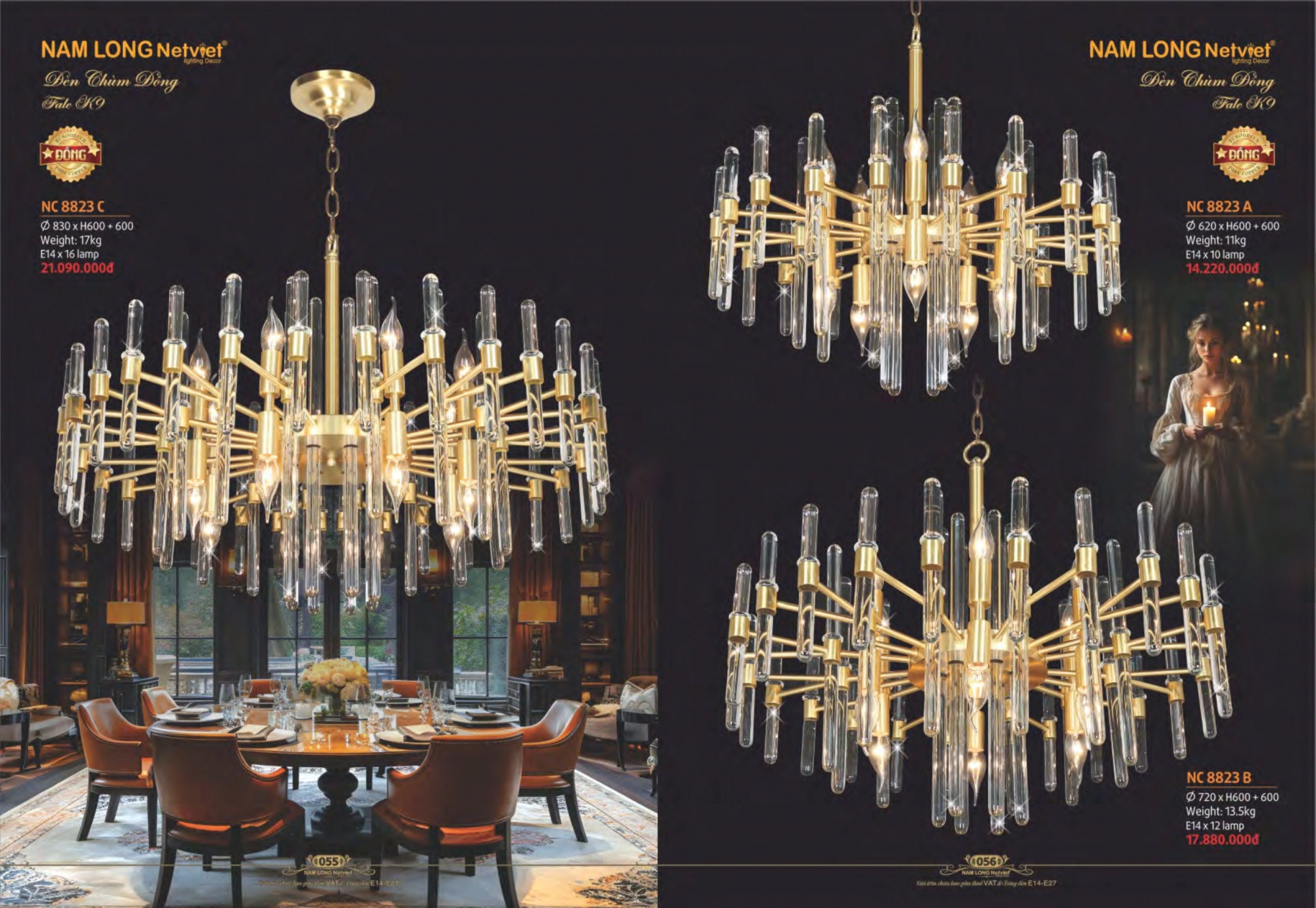 Bảng giá đèn trang trí Nam Long